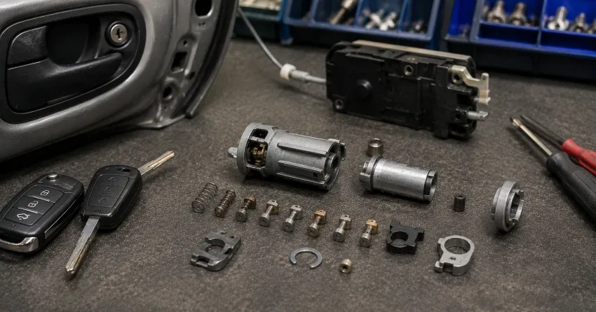 technician testing a car key fob during Car Lock Repair Taylorwoods, Bolton