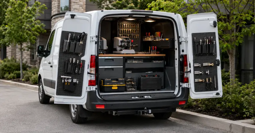 mobile locksmith service vehicle equipped with tools in Bolton